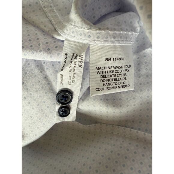 WRK 4 Way Stretch Soft Stretchy Career Men's Professional Dress Shirt 17.5 Neck - Picture 5 of 5